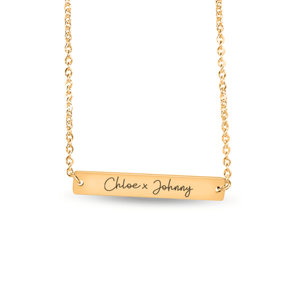 Necklace Horizontal Bar with up to 3 names - Personalised!