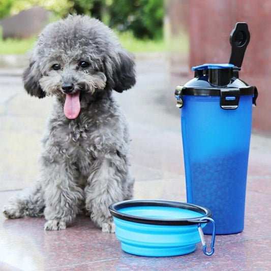 Pet Water Bottle Dispenser with Silicone Bowl